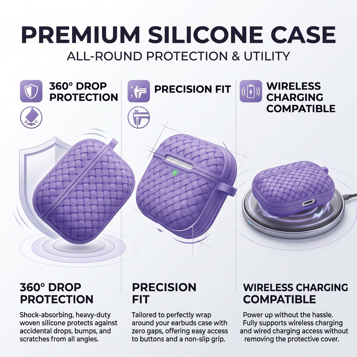 Silicone Earbuds Case – 6 Colours