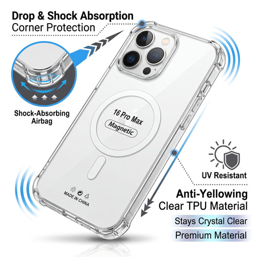 iPhone 16 Pro Max Clear Magnetic Case