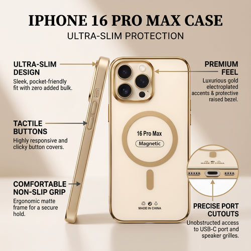 iPhone 16 Pro Max Desert Titanium Magnetic Case